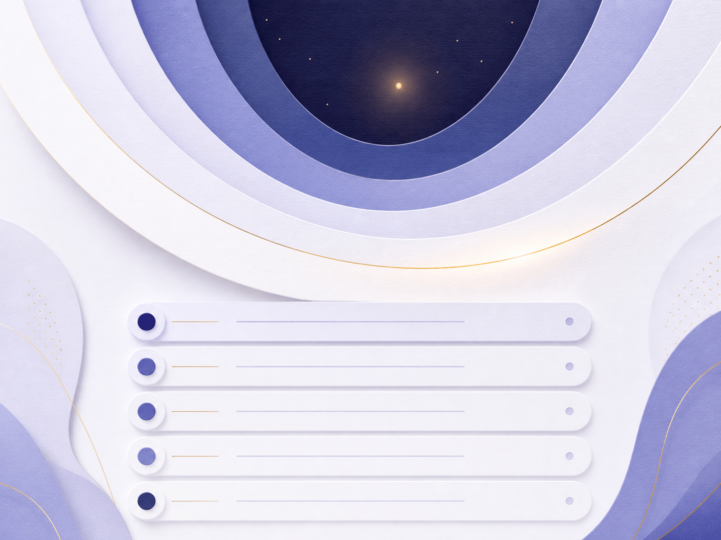 Soft night-time abstract gradient shapes